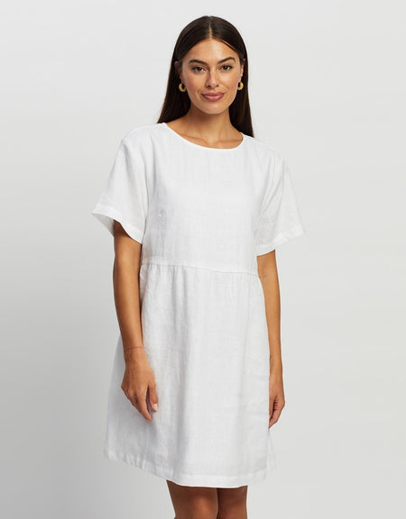 Zavi Shirt Dress - White