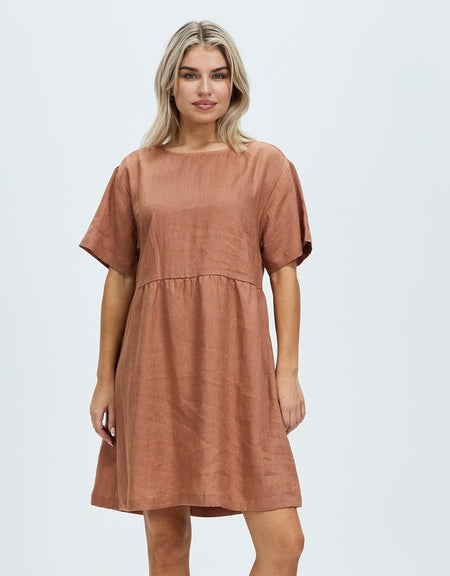 Zavi Shirt Dress - Terracotta