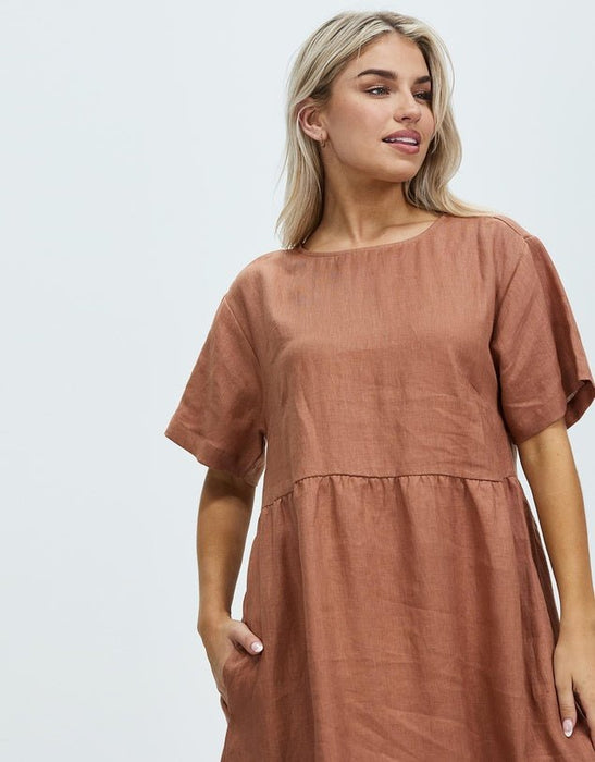 Zavi Shirt Dress - Terracotta