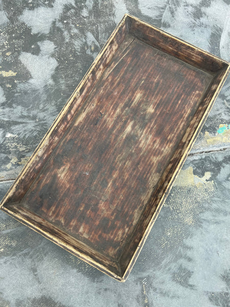 CHINESE WOODEN TRAY~   WOODEN TRAY ~Antique Rustic timber.