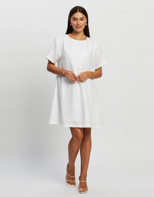 Zavi Shirt Dress - White