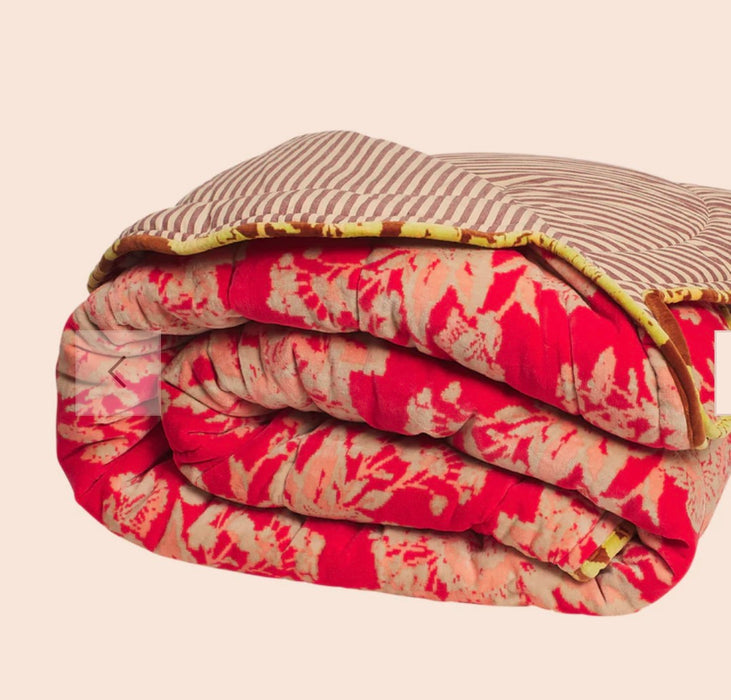 Hazel Scalloped Velvet Bedcover ~ Sage x Clare