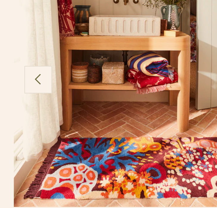 Cora Bath Runner - Garnet Bath Runner~  Bath Runner- multi ~ Sage and Clare