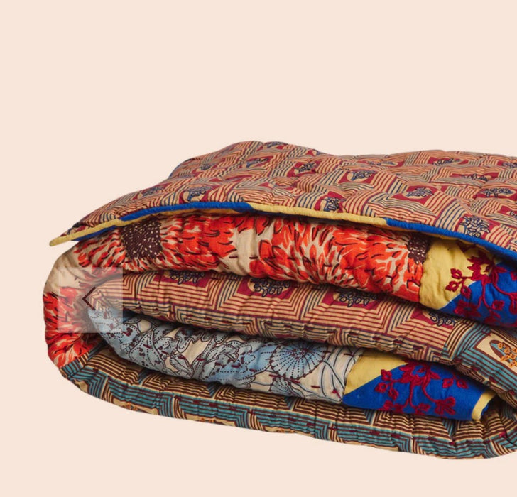 Clarice Patchwork Bedcover ~ Sage x Clare