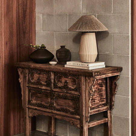 CRAFED TABLE LAMP ~ Mediterranean Charm .
