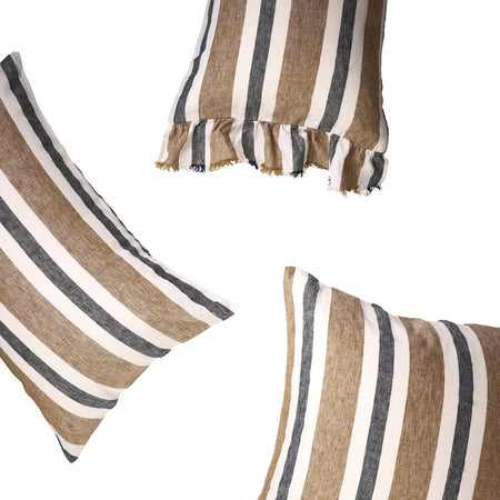 NEW - Taupe Stripe Pillowcase Sets ~ Society Of Wanderers ~