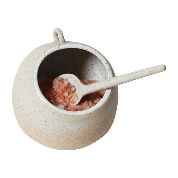 GRANITE SALT PIG & SPOON  // GARDEN TO TABLE ~ Robert Gordon ~