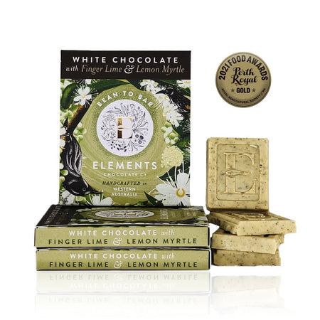 White Chocolate with Finger Lime & Lemon Myrtle ~ Elements Chocolate Co