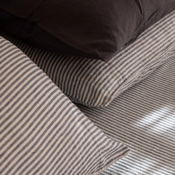 Linen Pillowcase Set - Marine Stripe