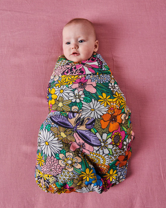BLISS FLORAL BAMBOO SWADDLE - ONE SIZE