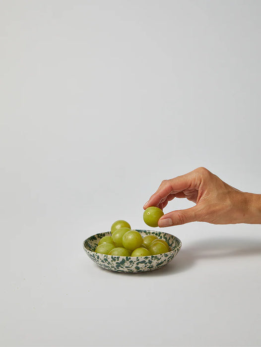 DIP BOWL  //  PINCHOS GREEN SPLATTER BOWL~ Jones & Co