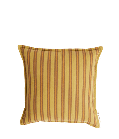 Safari Stripe Cushion | Golden Tan | 55*55  | Golden Tan |  Organic Canvas Sham  Pillowcase ~ Pony Rider ~