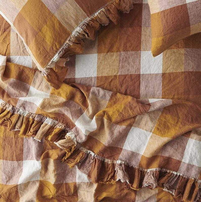 Society Of Wanderers Biscuit Check Duvet Cover ~ Society Of Wanderers ~  1848 Collection  