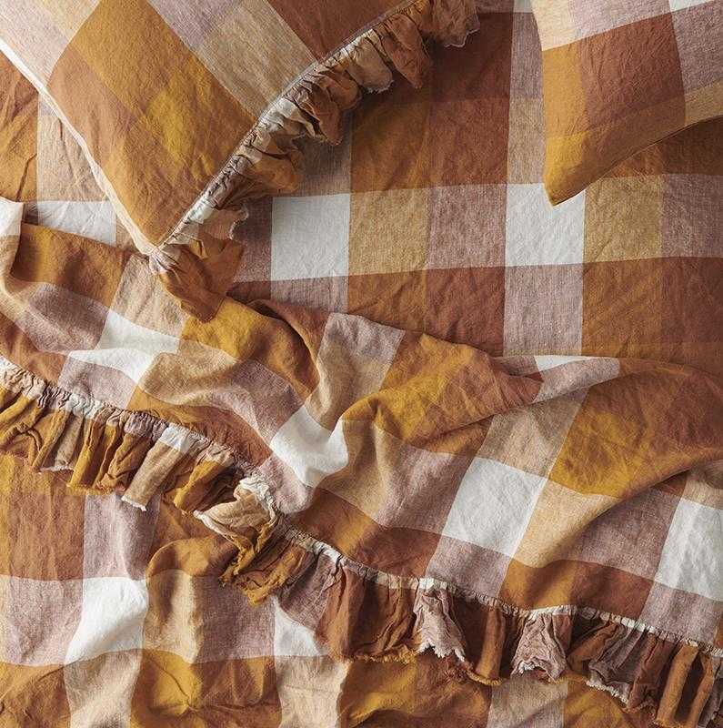 Society Of Wanderers Biscuit Check Duvet Cover ~ Society Of Wanderers ~  1848 Collection  