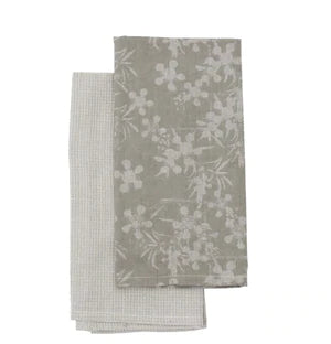 Myrtle Tea Towel S/2 Sage Tea Towel Set // Sage  ~ Raine & Humble ~