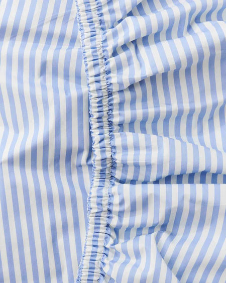 SEASIDE STRIPE ORGANIC COTTON FLAT SHEET - KING
