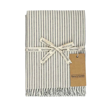 Manor Stripe Table Cloth // Charcoal ~ Raine & Humble ~