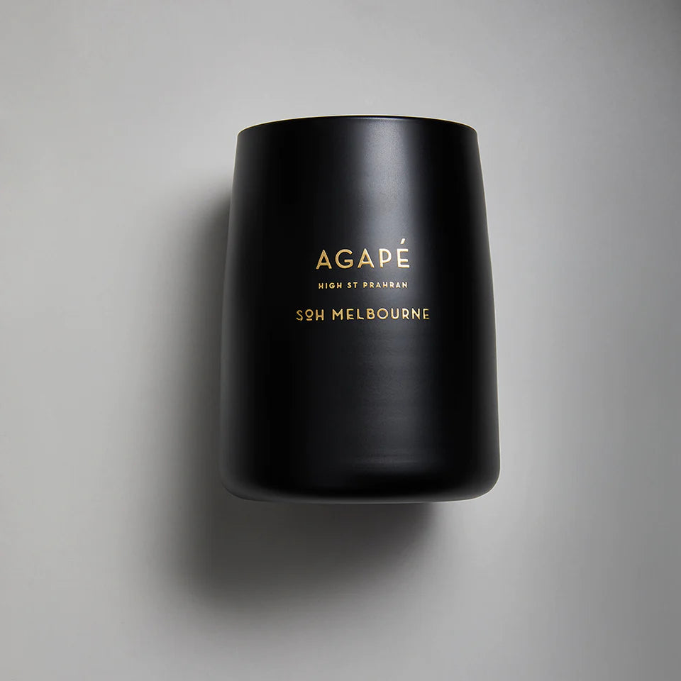 Agapè Candle ~ Oakwood, Leather, Moss & Patchouli