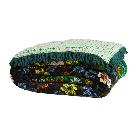 FLORIA VELVET BEDCOVER Double Sided Quilt ~ Society Of Wanderers ~