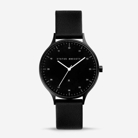 Status Anxiety Matte Black, Black Face, Black Strap // Inertia Watch ~ Status Anxiety ~  1848 Collection  
